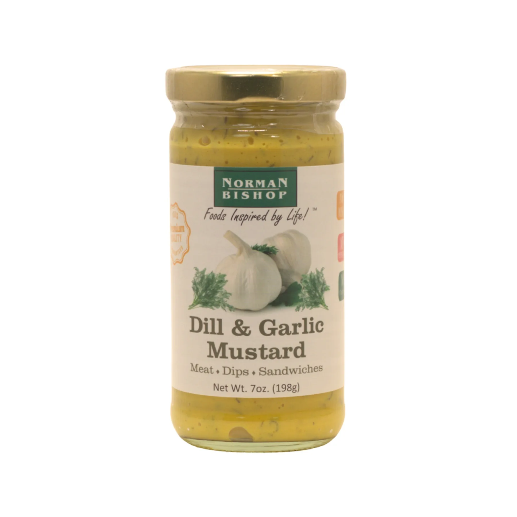 Jar of Norman Bishop Dill & Garlic Mustard