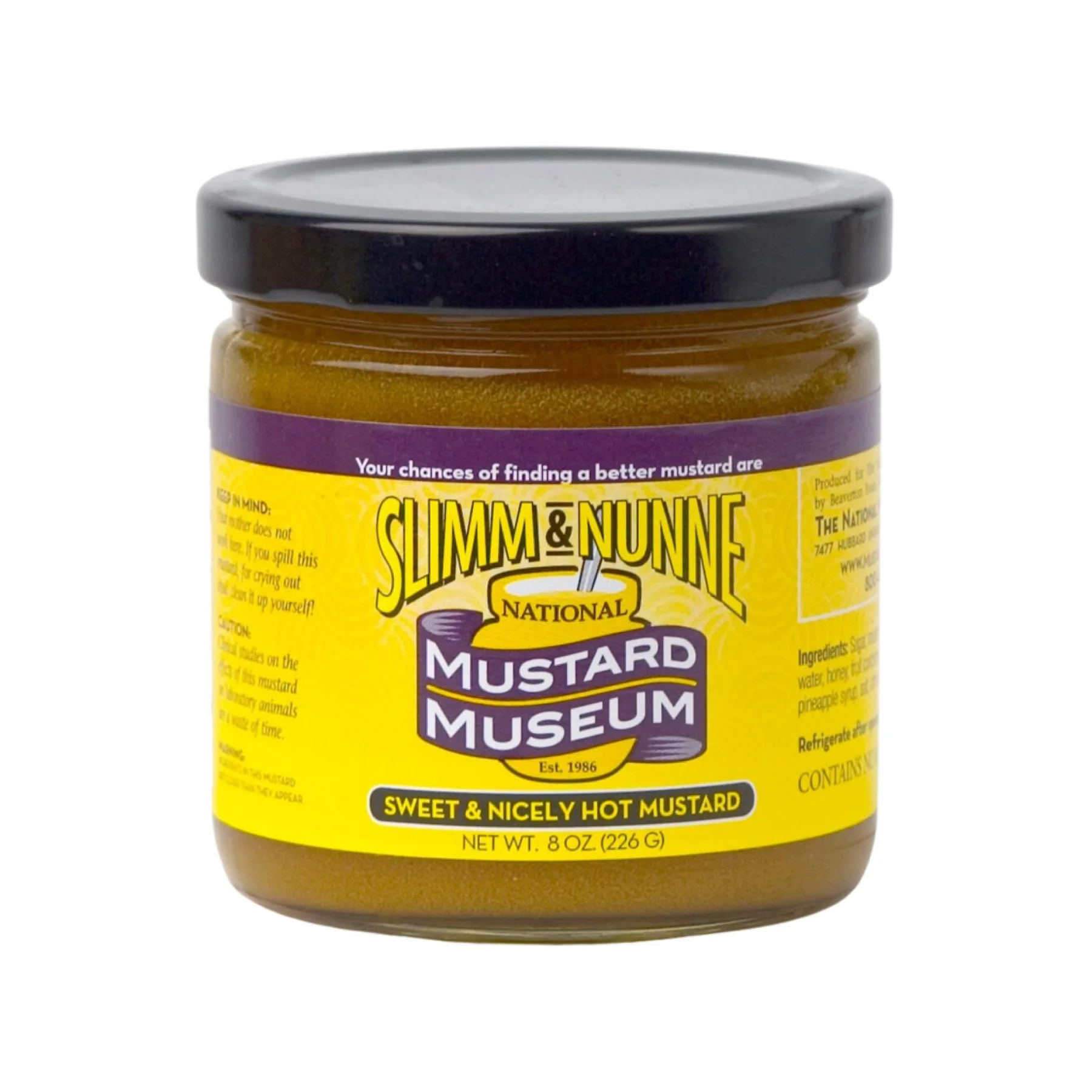 Jar of Slimm & Nunne Sweet & Nicely Hot Mustard