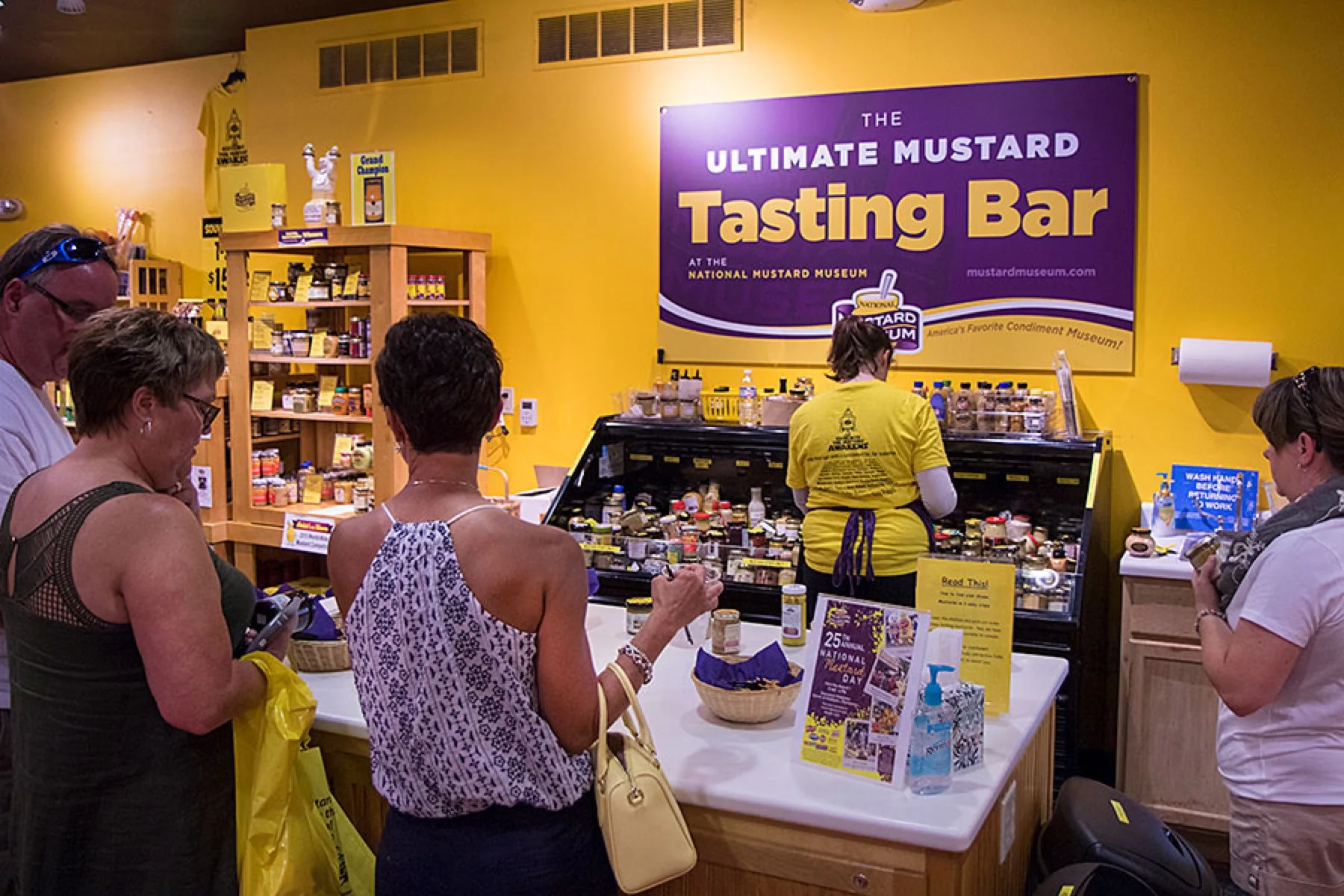 The free Tasting Bar in the Gourmet Gift Shop